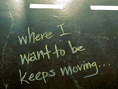 where i want to be keeps moving